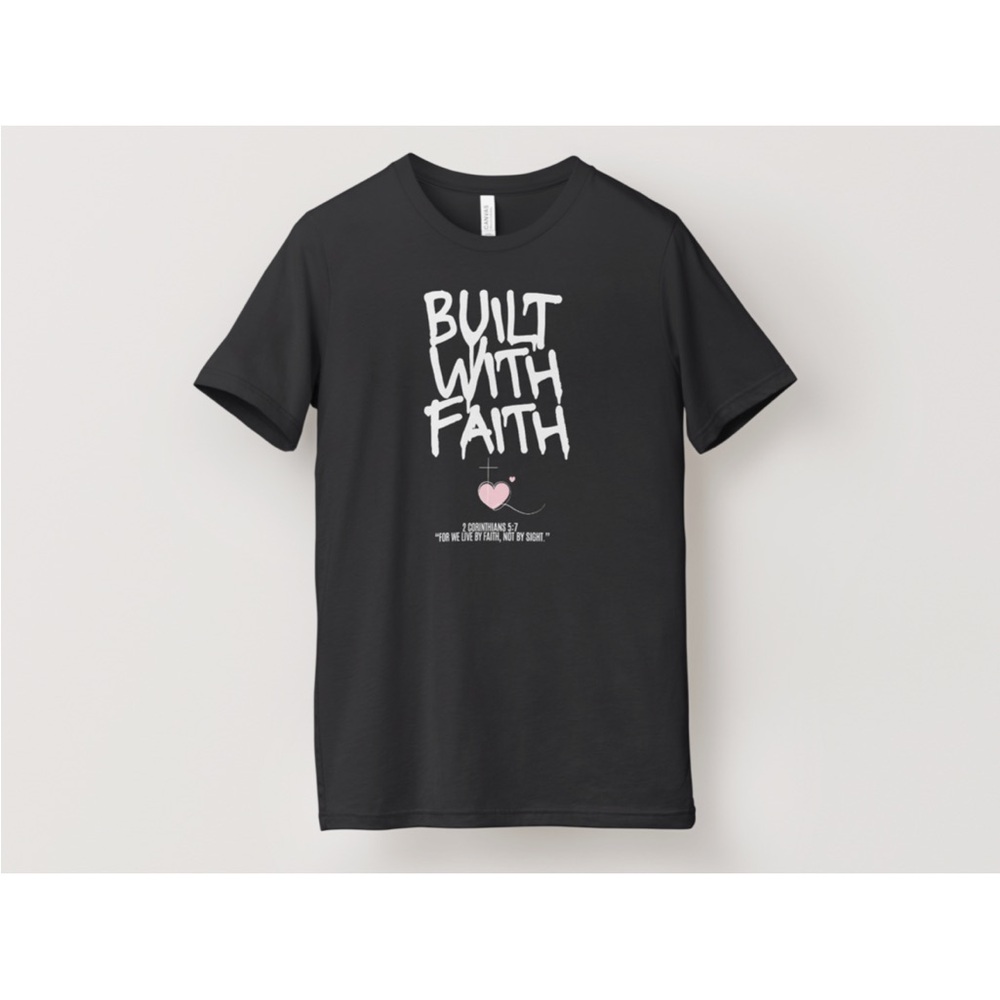 Built With Faith Black Graphic Tee
